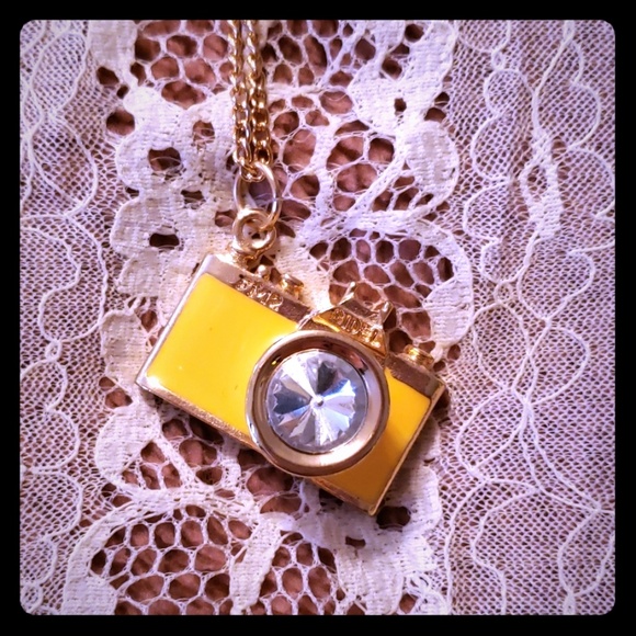 Jewelry - Yellow Camera Necklace Long Chain Goldtone Jewelry - Yellow Camera Necklace Long Chain Goldtone